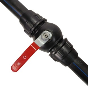 pe管快接钢芯球阀大流量开关快速接头配件铁柄 25 32 40 50 63 75