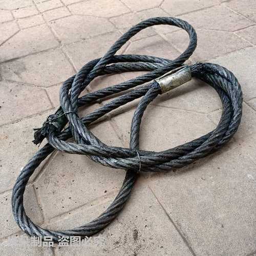 直径18毫米油钢丝绳套吊装索具压扣插头结构工厂设备起重塔吊吊具