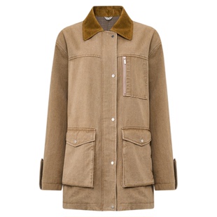 马君妍同款lost in echo春夏新款时尚工装多口袋翻领宽松夹克外套