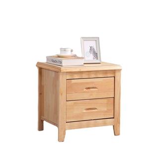 实木床头柜现代简约卧室小型带锁免安装家用床边收纳柜整装床边柜