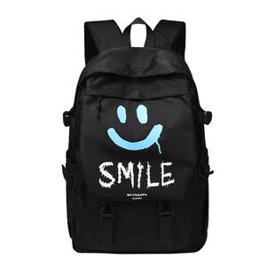 初中男生书包2026新款大容量减负黑色双肩包高中大学生女旅行背包