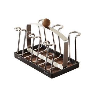 咚西不锈钢沥水杯架中古风家用客厅桌面水杯茶杯咖啡杯收纳置物架