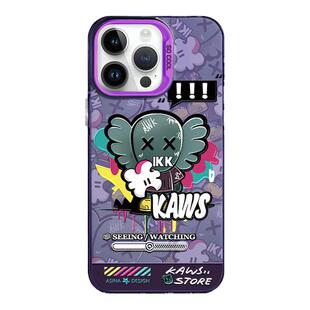 MASFEIL × Kaws彩绘适用苹果17Promax手机壳14磁吸支架iPhone16Pro保护套13网红卡包全包防摔ip15女款ip14新