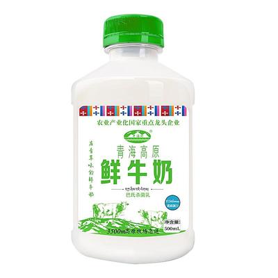 青海湖青海高原鲜奶500ml*4瓶低温冷藏巴氏杀菌新鲜高钙早餐牛奶