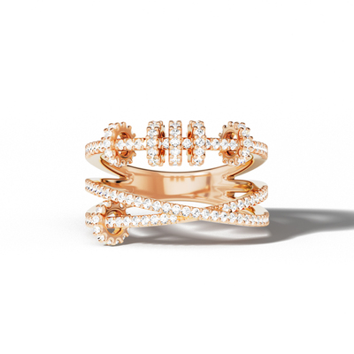 APM金饰来运转戒指玫瑰金