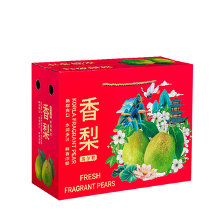 新款香梨包装盒新疆库尔勒香梨礼盒玉露香梨包装盒水果包装盒定制