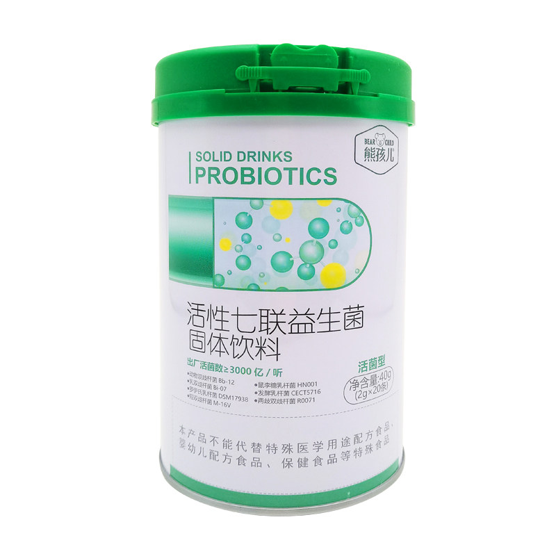 熊孩儿活性七联益生菌粉剂40g调理肠胃肠道菌群3000亿活菌