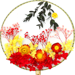 元旦干花团扇diy材料包手工