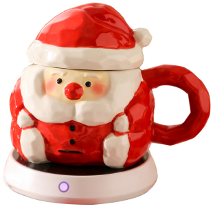 圣诞加热杯垫55度恒温暖暖杯办公室喝水杯子马克杯闺蜜女生日礼物