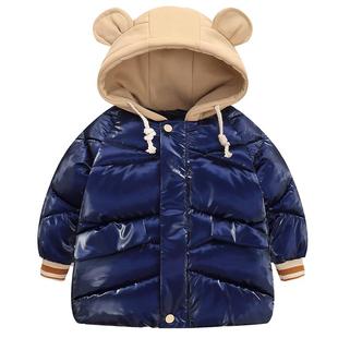 胖胖象冬款儿童超萌毛毛耳朵连帽棉衣外套男女童保暖棉服反季