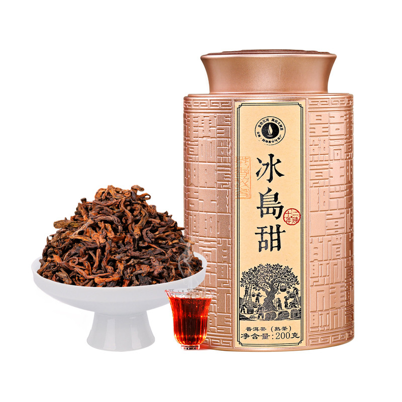 十二年陈冰岛甜古树熟散茶