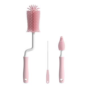 奈挺尔硅胶奶瓶清洗刷专用刷子婴儿专用奶嘴刷清洗工具套装清洁刷