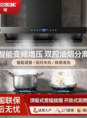 半球抽油烟机厨房家用顶吸油烟机变频大吸力自清洁欧式油烟机