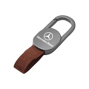 钛合金汽车钥匙扣挂饰男翻毛皮适用奔驰宝马奥迪挂绳锁匙扣环高档