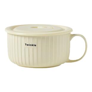 陶瓷泡面碗带盖宿舍用学生高颜值泡面杯可微波炉饭碗食堂打饭专用