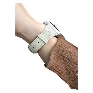 HIIIMEEX适用苹果手表 超柔软荔枝纹iwatch表带柔软舒适真皮苹果表带applewatch8表带