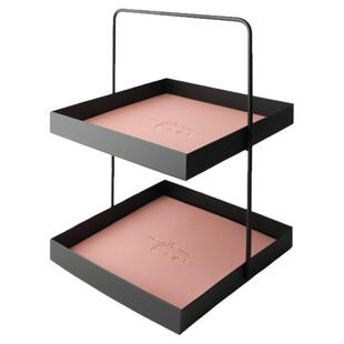 态生活铁艺收纳双层盘厨房浴室卫生间卧室置物架化妆品桌面收纳架