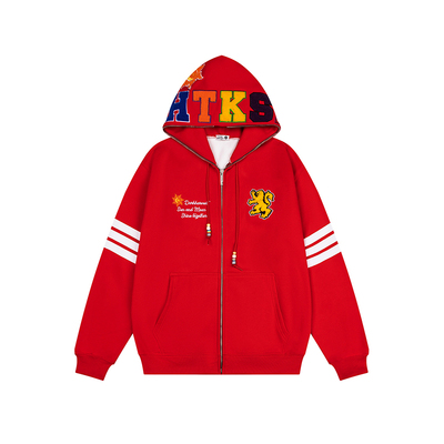 DARKAGE原创刺绣开衫连帽卫衣