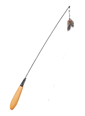 cfa赛级逗猫棒实木柄可替换头
