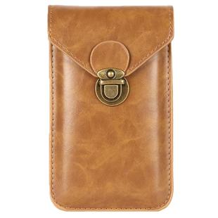 新款双层牛皮手机包男士户外休闲干活防泼水穿皮带运动多功能腰包