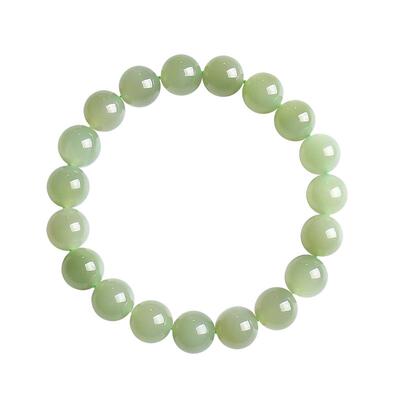 印象眸和田玉浅青玉手串冰晴水