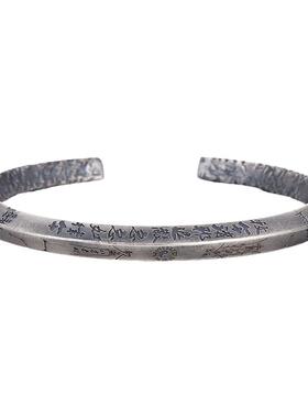 道启-999足银手镯男士纯银镯子北斗七星道系复古银饰品送人礼物