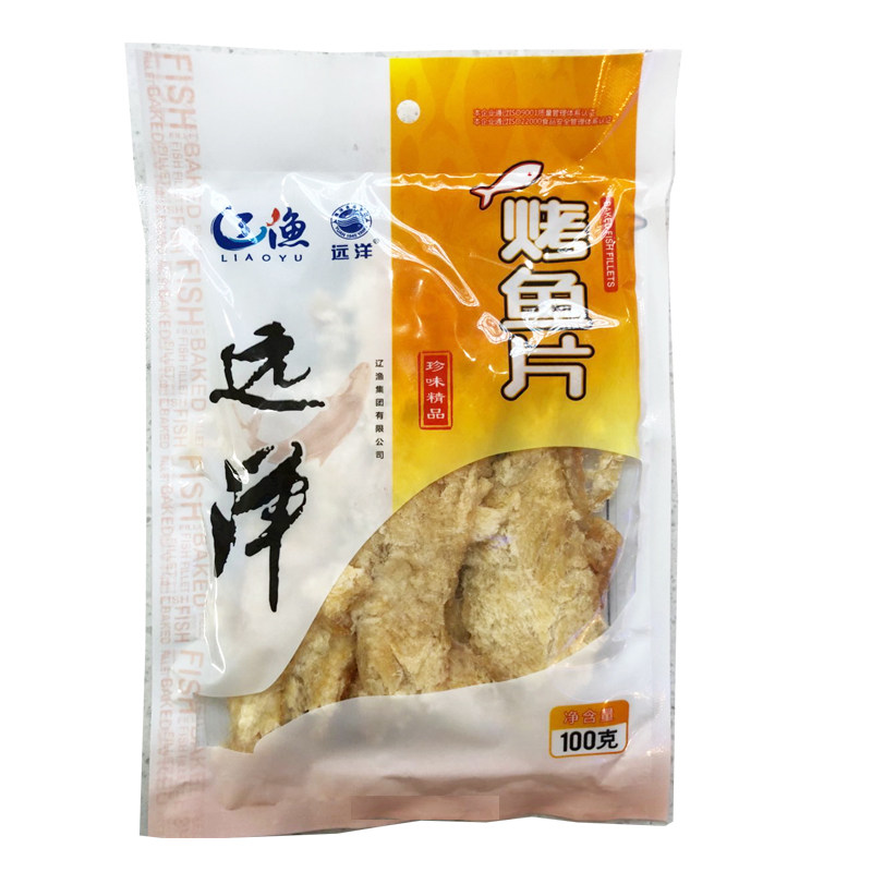 大连特产辽渔远洋烤鱼片500克/袋
