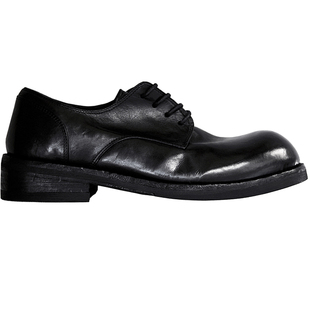 范升级缝制 昱谷®vibe原宿青春大头Derby 水洗牛皮 手工中古皮鞋