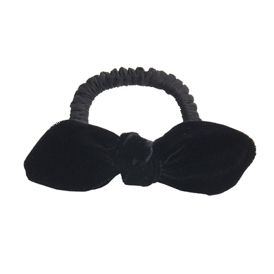 丝绒蝴蝶结头绳简约绒布扎高弹女