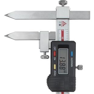 日本三量中心距锥测头数显卡尺5-150mm不锈钢中心孔距离游标卡尺