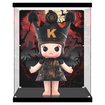 适用于泡泡玛特MOLLY哈利波特联名400%1000手办收纳防尘展示盒