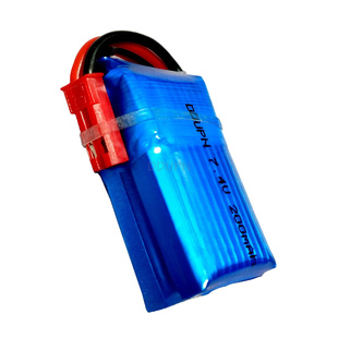 7.4V2S 200mAh锂电池JST头20C遥控模型飞机室内F3P微型攀爬车动力