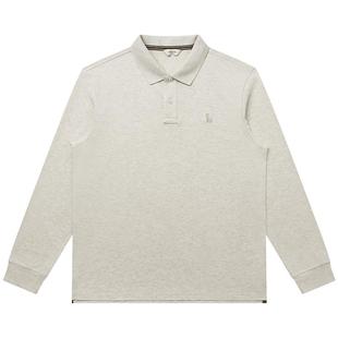 Hazzys哈吉斯春夏男Polo衫纯色长袖T恤休闲通勤简约上衣潮