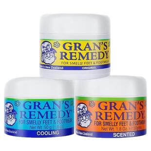 保税仓 新西兰Grans Remedy老奶奶臭脚粉50g鞋袜除臭原味花香薄荷