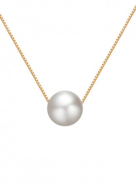 Witther原创设计淡水珍珠项链精致925银锁骨链法式高级感复古颈链