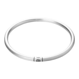 [浮生]足银999银手镯女古法传承实心福字年轻奢素圈闭口纯银镯子