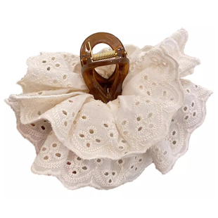 法式复古花朵发夹女后脑勺鲨鱼夹大号优雅仙气抓夹2025新款高级感