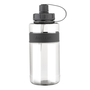 超大容量塑料水杯男士便携太空杯耐高温防摔带吸管运动水壶2000ml