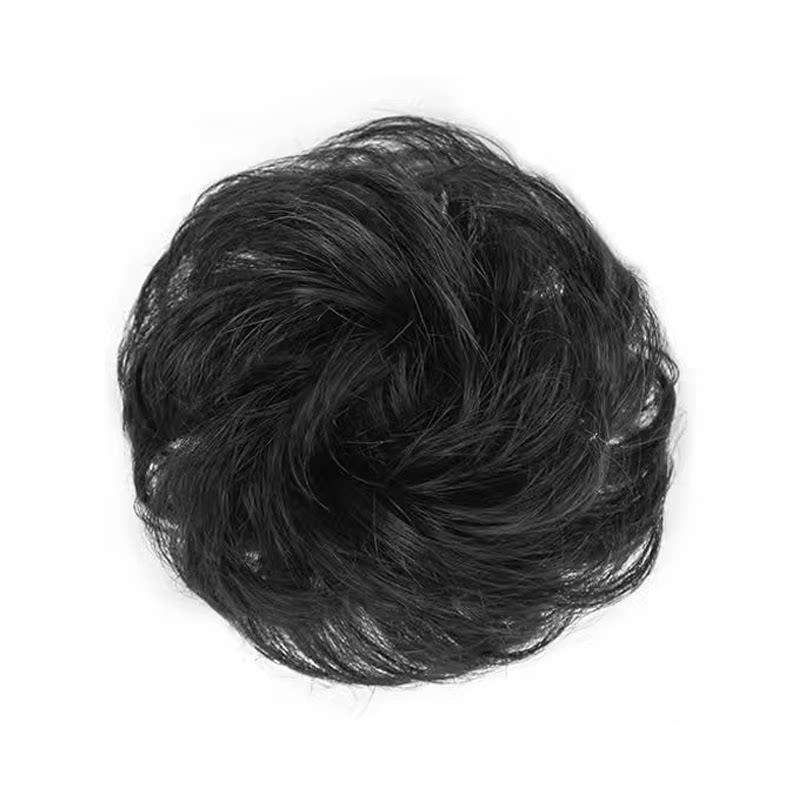 低丸子头发圈假发包女仿真发懒人盘发神器发饰自然蓬松花苞头发髻