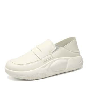 踩屎感妈妈鞋秋季大码42码女鞋一脚蹬软底舒适乐福鞋软面豆豆鞋女