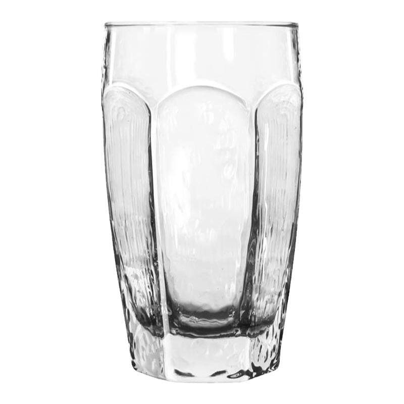 利比透明锤纹玻璃果汁商用啤酒杯