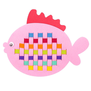 幼儿园区角儿童手工礼物趣味diy不织布编织条教具材料包益智玩具