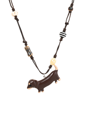 Dachshund腊肠狗狗项链女毛衣链