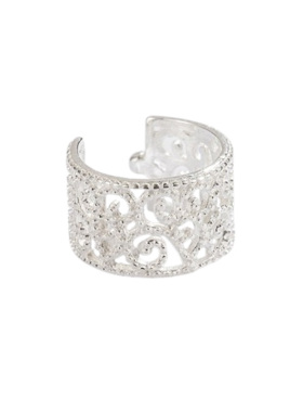 镂空芭蕾耳骨夹纯银花纹轻奢饰品