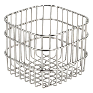 不锈钢收纳筐桌面化妆品收纳盒置物架高级感小杂物整理盒收纳架新