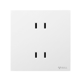 公牛超薄四孔插座面板家用四眼电源4孔多孔墙壁118型插板g57蝶翼