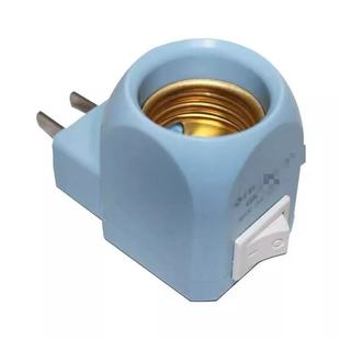 插头灯座带开关灯头万能通用型螺口插壁式E27可移动加厚铜圈螺旋