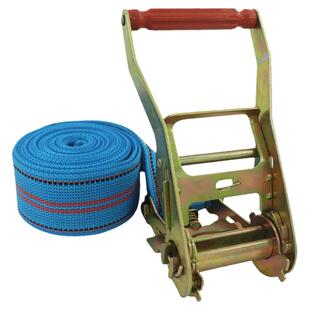 6cm宽货车捆绑带货物无钩收紧器紧绳器棘轮固定丙纶材质拉紧扁带