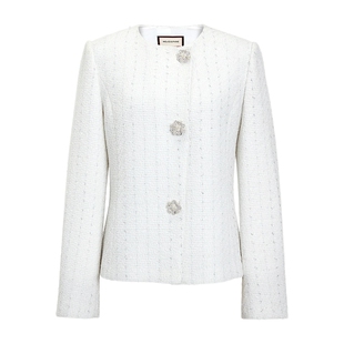 朗姿/朗姿LANCY/MOJO莫佐优雅摩登圆领短外套2024年秋冬新款韩国