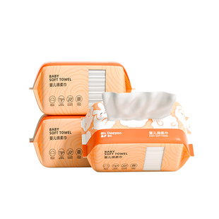 德佑绵柔巾洗脸巾一次性新生宝宝婴儿专用干湿两用手口屁非棉柔巾